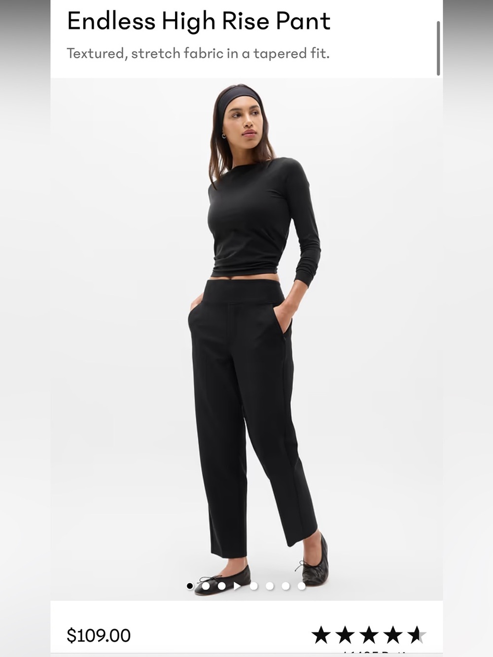 Athleta Tan High-Waisted Straight-Leg Trousers